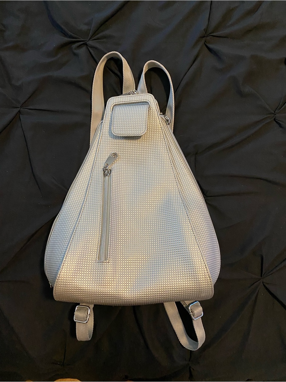 Textured Silver Women's Backpack - Contemporary Everyday Carry